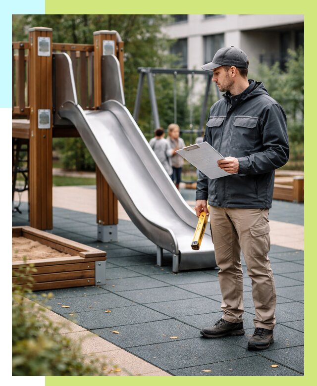 Сертификация детских площадок в Павловском Посаде от 25405 р. | Алешин-Пвл