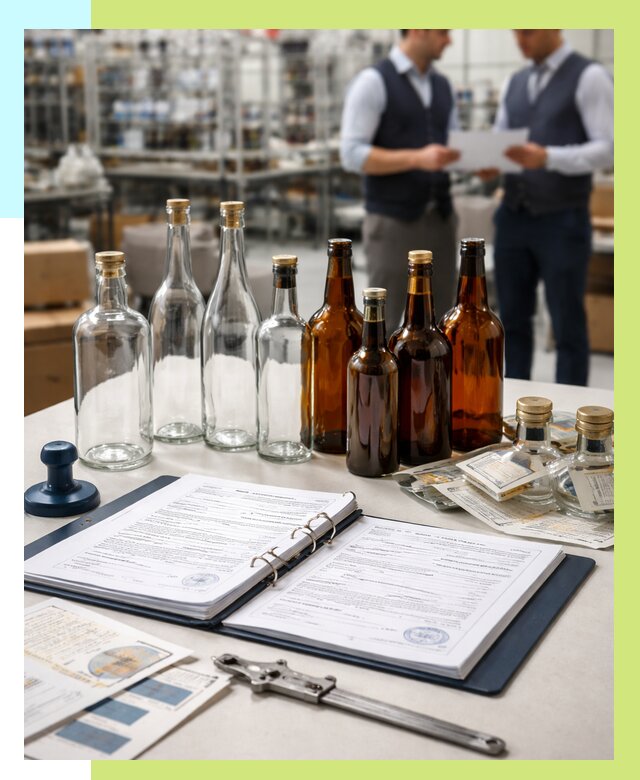 Сертификация стеклянных бутылок в Павловском Посаде от 25405 р. | Алешин-Пвл