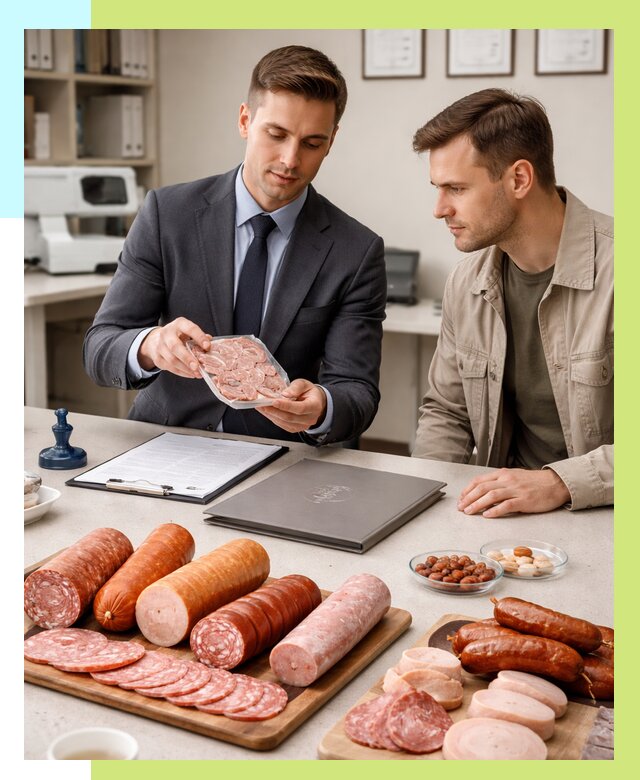 Сертификация колбасных изделий в Павловском Посаде от 7622 р. | Алешин-Пвл