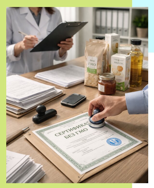Получение сертификата Без ГМО для продукции в Павловском Посаде