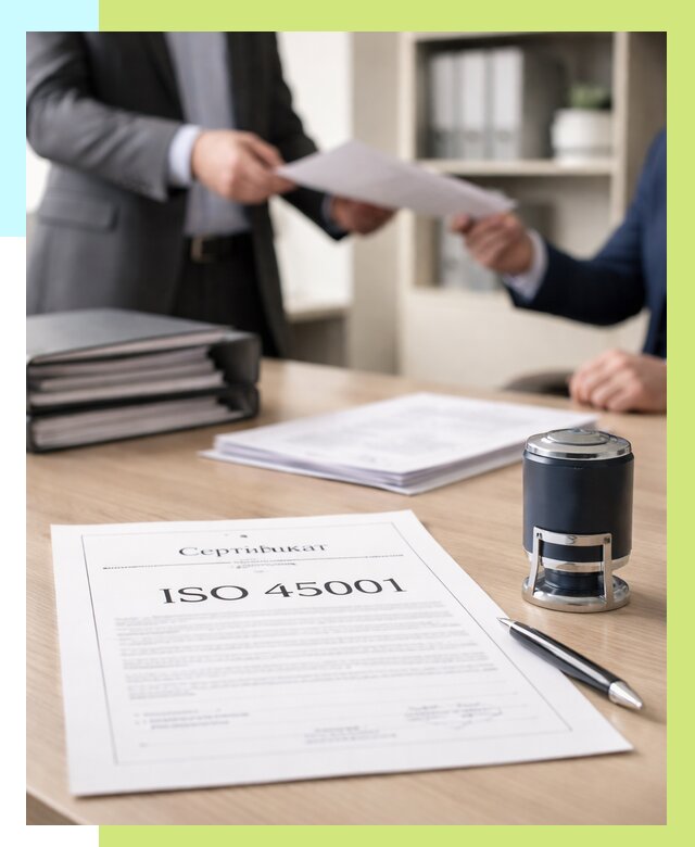 Сертификат ISO 45001 в Павловском Посаде под ключ от 45729 р. | Алешин-Пвл